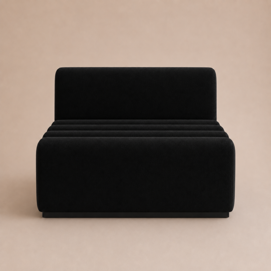 Sillón Curve Recto Negro